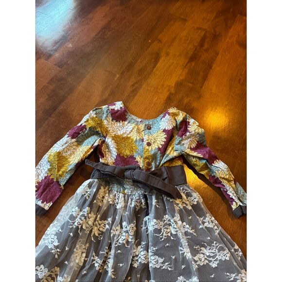 Girls size 6/7 homemade fall/Thanksgiving dress with lace - Picture 5 of 5